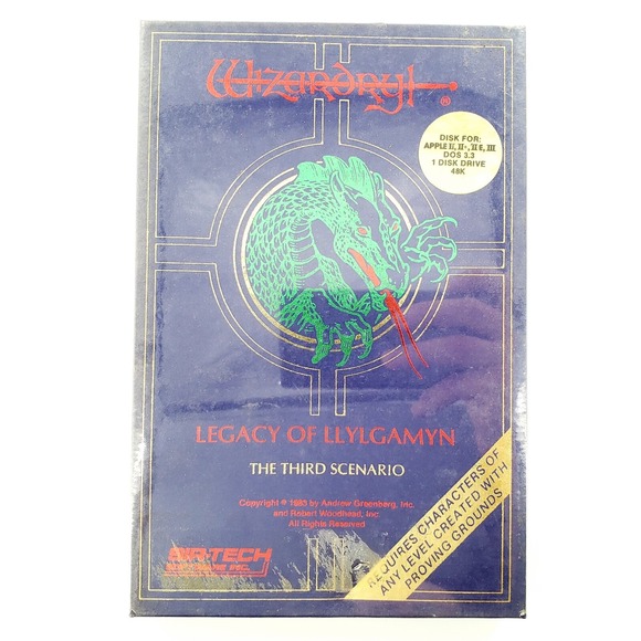 Other - Wizardry: Legacy of Llylgamyn - The Third Scenario Apple II 1983 New Sealed READ